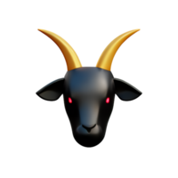 goat 3d rendering icon illustration png