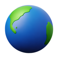 earth 3d icon illustration png