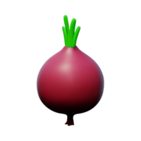 onion 3d rendering icon illustration png