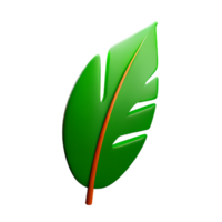 palm leaf 3d rendering icon illustration png