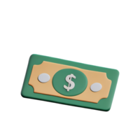 cash 3d rendering icon illustration png