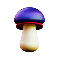 mushroom 3d rendering icon illustration png