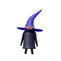 sorcière 3d le rendu icône illustration png