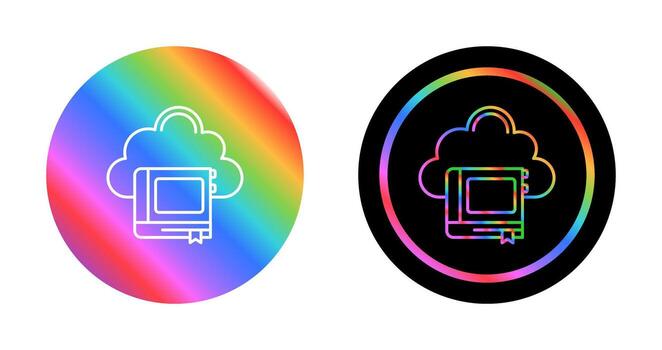 Cloud Library Vector Icon