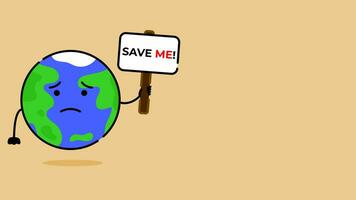 4k Presentation Animation Video of Save the Earth. Good for go green campaign, earth day event, nature organization, video about nature, go green, etc.