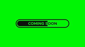 Coming Soon Motion Graphics or Vector Animation on Green Screen, Chroma Key. Perfect for coming soon screen, loading screen, waiting screen, etc. video