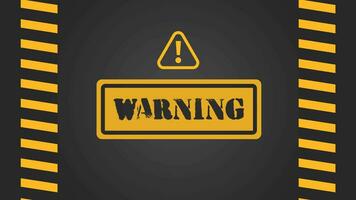 4k Animation, Footage, Video of Warning Sign, Attention, Warn. Perfect for warning video content, caution content, etc.