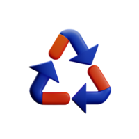 recycler 3d le rendu icône illustration png