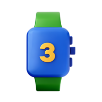 watch 3d rendering icon illustration png