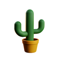 cactus 3d rendering icon illustration png