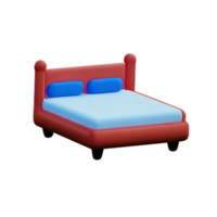 bed 3d rendering icon illustration png