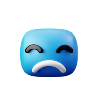 sad 3d rendering icon illustration png