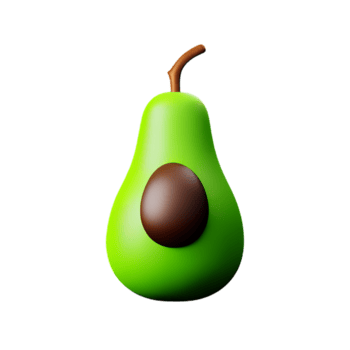 aguacate 3d representación icono ilustración png