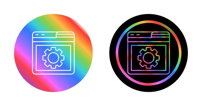 Browser Setting Vector Icon