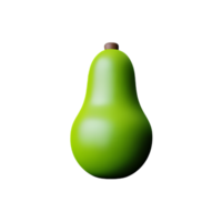 aguacate 3d representación icono ilustración png