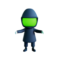 hacker 3d renderen icoon illustratie png