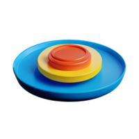 plate 3d rendering icon illustration png