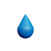 water drop 3d rendering icon illustration png