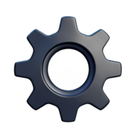 gear 3d rendering icon illustration comma separated, no special characters png