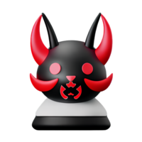 devil 3d rendering icon illustration png