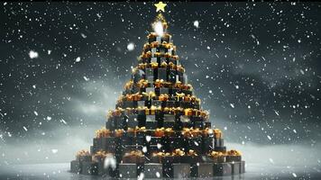 Natale albero con neve, regalo carismi albero video