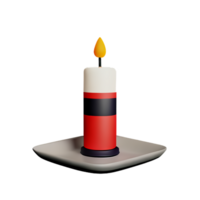 candle 3d rendering icon illustration png