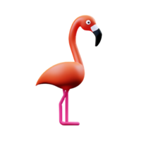 flamingo 3d rendering icon illustration png