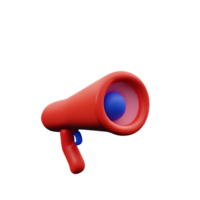 megafone 3d Renderização ícone ilustração png