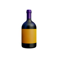 wine 3d rendering icon illustration png