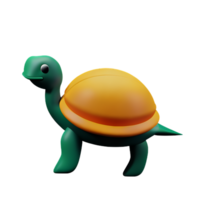 Tortuga 3d representación icono ilustración png