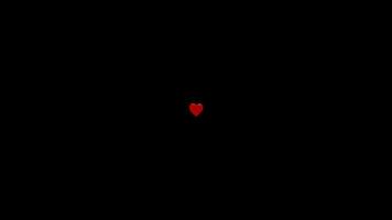 slaan rood hart icoon animatie met transparant achtergrond. 4k video