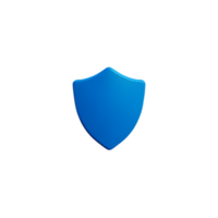 shield 3d rendering icon illustration png