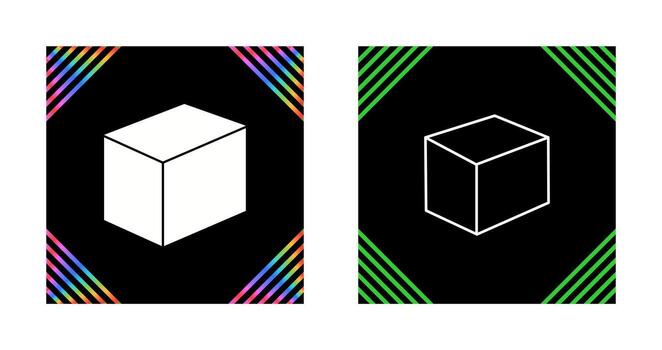 icono de vector de cubo