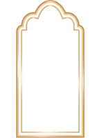 Ramadan Fenster Rahmen Form. islamisch golden Bogen. Muslim Moschee Element von die Architektur mit Ornament. Türkisch Tor und Tür png