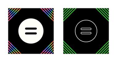 Equal to Symbol Vector Icon