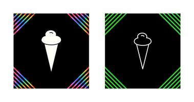 icono de vector de cono de helado