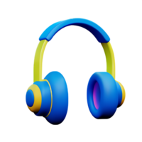 headphones 3d rendering icon illustration png