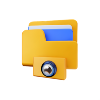 folder 3d rendering icon illustration png