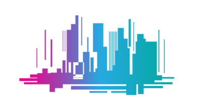 Colorful cityscape, City skyline png