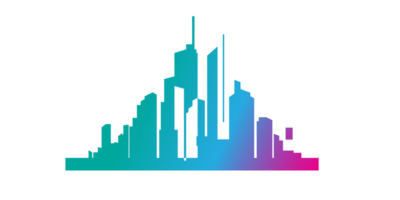 kleurrijk stadsgezicht, stad horizon png