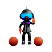 cyberpunk 3d le rendu icône illustration png