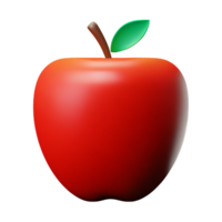 manzana 3d representación icono ilustración png