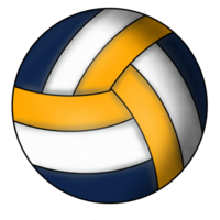 white,yellow and blue volleyball png