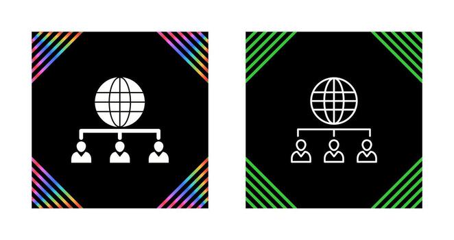 web Servidor de cliente vector icono