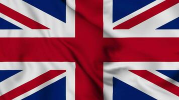 Reino Unido bandera ondulación continuamente en el viento. nacional bandera de Inglaterra aislado con alfa canal. sin costura lazo 3d animación imágenes. adecuado para noticias, independencia día, política espectáculo, presidentes día video