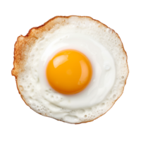 fried egg and yolk isolated on transparent layer background, top view, Healthy breakfast, AI Generative. png