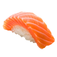 Sake nigiri sushi isolated on transparent background, generative ai png