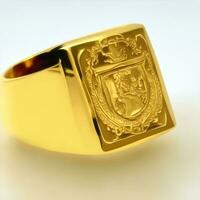 gold stamp ring illustration photo