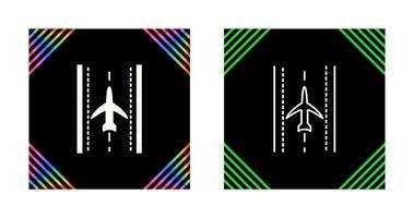 Plane on Runway Vector Icon