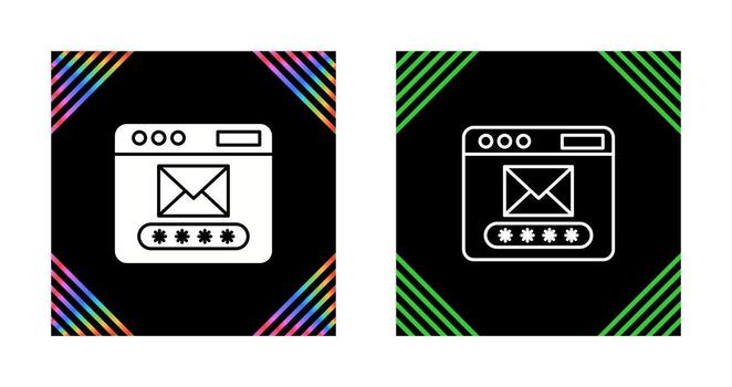 icono de vector de código de correo